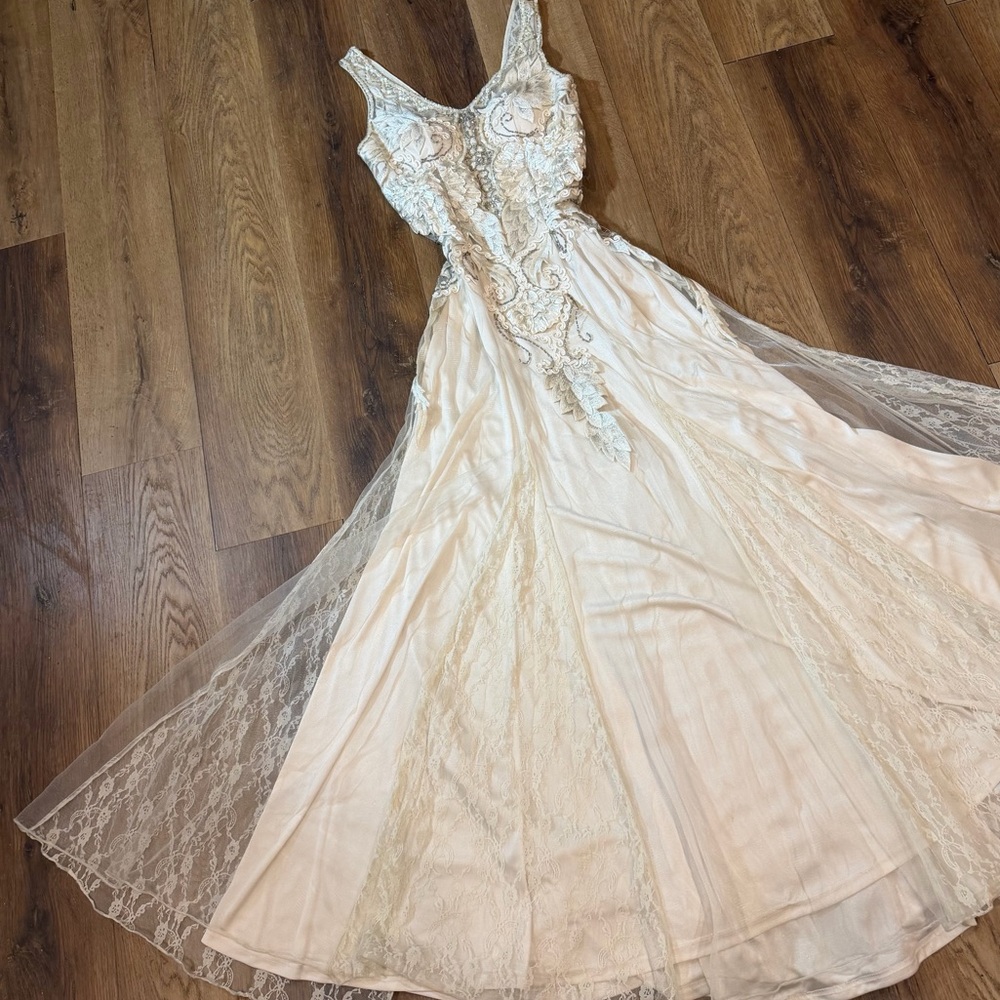 Vintage Y2K Beaded Dress Vintage Beaded Dress Sue Wong Vintage Wedding Dress - Picture 5 of 17
